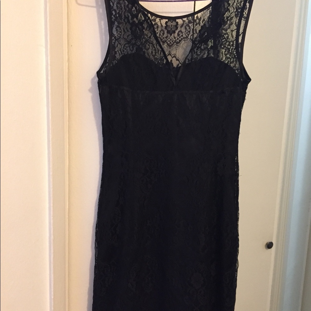 Armani black lace dress